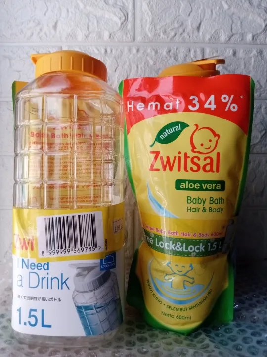 Zwitsal Baby Bath Hair & Body 600ml Free Botol/Sabun Cair Plus Shampo ...