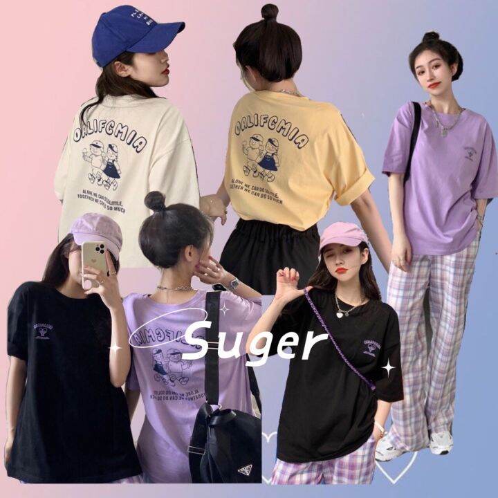 suger-เสื้อ-oalifcmia-เสื้อสกีนไอติม-พาสเทล-เสื้อโอเวอร์ไซส์-เสื้อนิ่มเกาหลี-แขนสั้นแฟชั่น-เนื้อผ้าดี-029