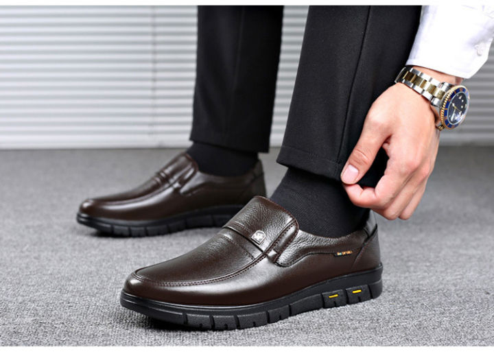 Thick sole sales leather shoes