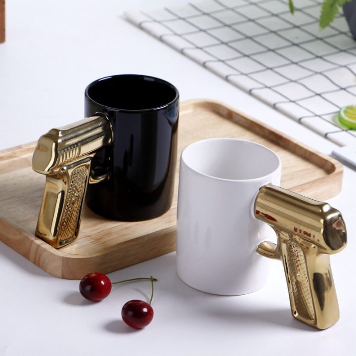 1Pc Ceramics Cup Revolver cup Mug pistol shaped Funny Ceramic Cup Cool  Coffee mug To Send Boys Friends Birthday Gifts CL04014