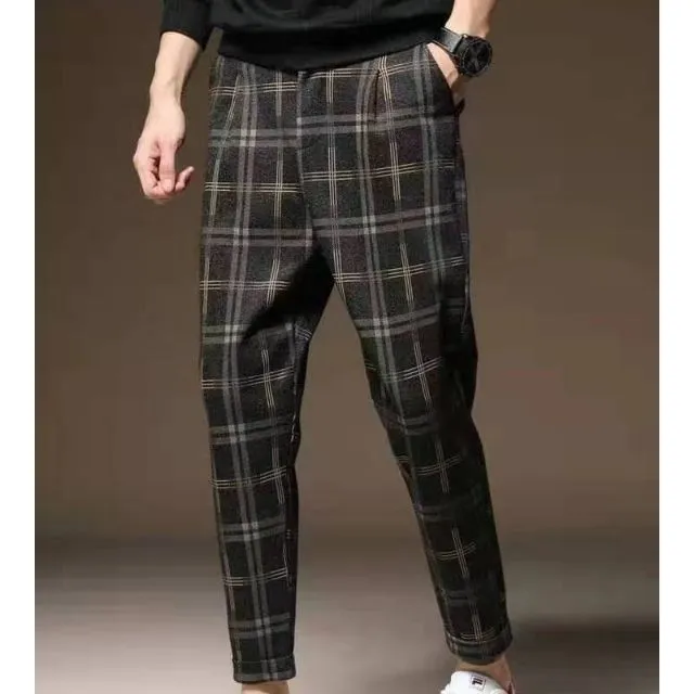 checkered trouser pants