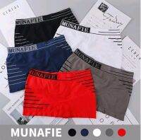 Boxer กางเกงในผู้ชาย ( 5 ชิ้น ) MUNAFIE บ๊อกเซอร์ชาย กางเกงซับใน ชุดชั้นในผู้ชาย ชุดชั้นในผู้หญิง เนื้อผ้านิ่มบางเบา กางเกงในผู้หญิง อ่อนโยน