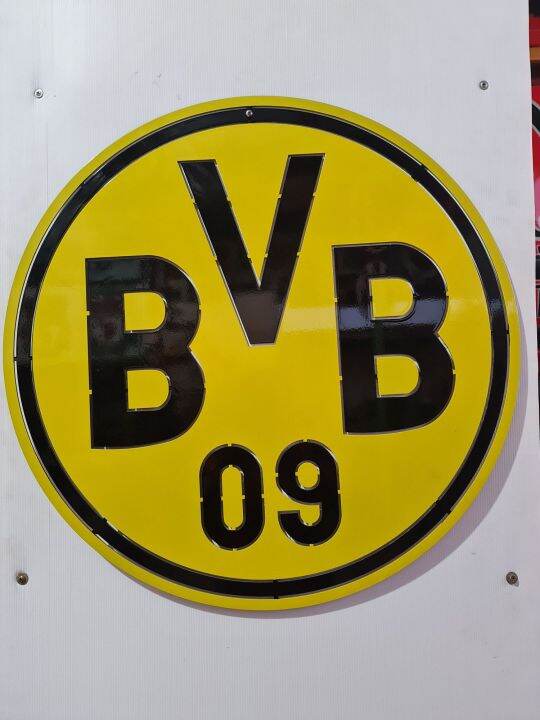 โลโก้ดอร์ทมุนท์-borussia-dortmund-ขนาดสเกล-60-60-เซนติเมตรน้ำหนัก-3-2-กิโลกรัมเหล็กหนา-3-มิลลิเมตรเหล็กตัดเลเซอร์แบบแขวนติดผนังใช้สี-2k-สีพ่นรถยนต์ภายนอกสวยงามคงทนไม่ลอกไม่ร่อนไม่เป็นสนิมติดตั้งง่ายติ