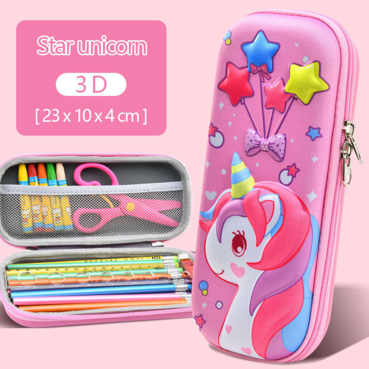 Unicorn Pencil Case for Girls,3D Cute Pencil case Large Capacity Pencil Box