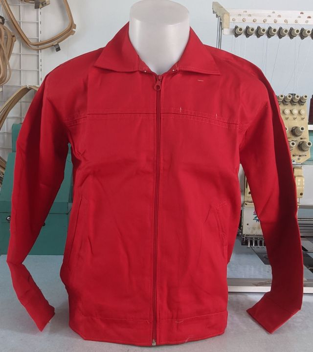 เสื้อแจ็คเก็ต-สีแดงมีซับด้านใน-s-อก-42-นิ้ว-m-อก-44-นิ้ว
