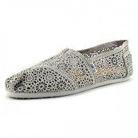 รองเท้า Toms Silver Dip-Dyed 35.5 (ลูกไม้เงิน) แท้100% พร้อมถุงผ้า