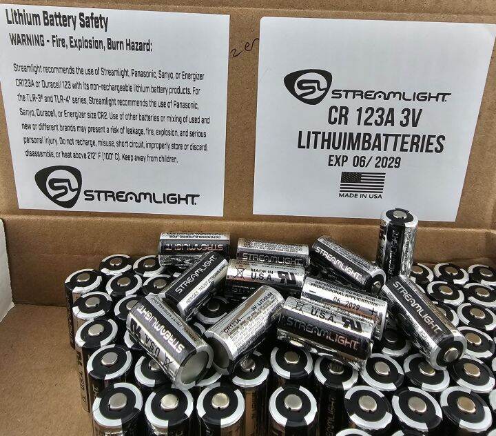 แบต เตอรี่ CR 123A Streamlight CR123A Lithium Batteries Made in USA Lazada.co.th