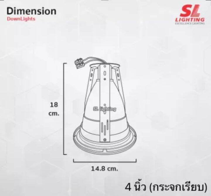 sl-6-asw-553โคมไฟดาวน์ไลท์-e27-แบบฝังฝ้า-ขนาด-4-นิ้ว-ทรงกลม-มีกระจก-ขอบสีขาว-รุ่น-sl-6-asw-552-recessed-downlight-led-eye-protection-aluminium-glass-reflector