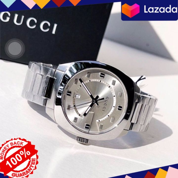 gucci-watch-gg2570-สีเงินล้วน-หน้าปัด-41mm-รับประกันของแท้-100-ไม่แท้ยินดีคืนเงินเต็มจำนวน