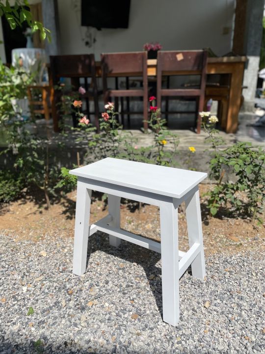 tt-shop-แพร่-เก้าอี้ไม้สัก-ทรงเอ-สีขาว-ขนาดประมาณ-25-50สูง-50-เซนติเมตร-เก้าอี้-เก้าอี้ไม้-เฟอร์นิเจอร์ไม้สัก