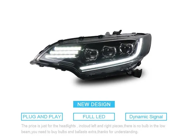 Honda Jazz Gk5 Gk Triple Beam Projector Led Headlamp Headlight Head 