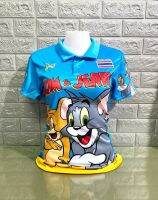 เสื้อบอลผู้หญิงลายTom &amp; jerry ขนาดฟรีไซร้อก32–36ใส่ได้