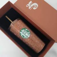 Starbucks​ 25th Copper Bling Cold Cup (16oz.) รุ่น Limited Edition (แบรนด์แท้จากงาน STARBUCKS WONDERLAND)
