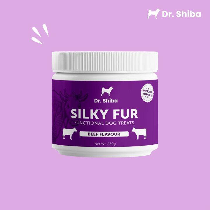 Dr Shiba Silky Fur Double Delight Healthy Dog Treats Supplement Snacks