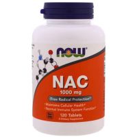 Now Foods NAC 1000 mg 120 Tablets กำจัดสารพิษและอนุมูลอิสระ.