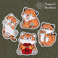 ʕ •ᴥ•ʔ ✿ พร้อมส่ง : เข็มกลัดเซ็ทเสือโคร่งนำโชค | Lucky Tiger Enamel Brooch Pin Set.