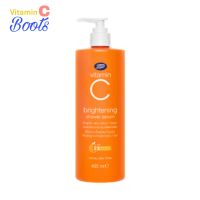 ครีมอาบน้ำ ผิวสะอาด ขาวกระจ่างใส BOOTS VITAMIN C Shower Serum บู๊ทส์ วิตามิน ซี ไบร์ทเทนนิ่ง ชาวเวอร์ ซีรั่ม 495มล ครีมอาบน้ำวิตามินซีจาก Boots