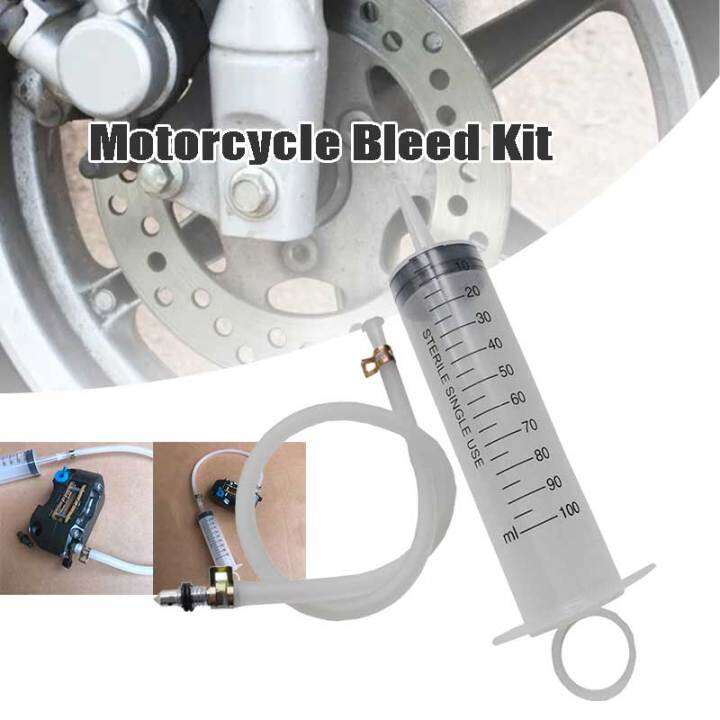 Universal 100ml Motorcycle Bleed Kit Clutch Brake Bleeder Syringe Tool