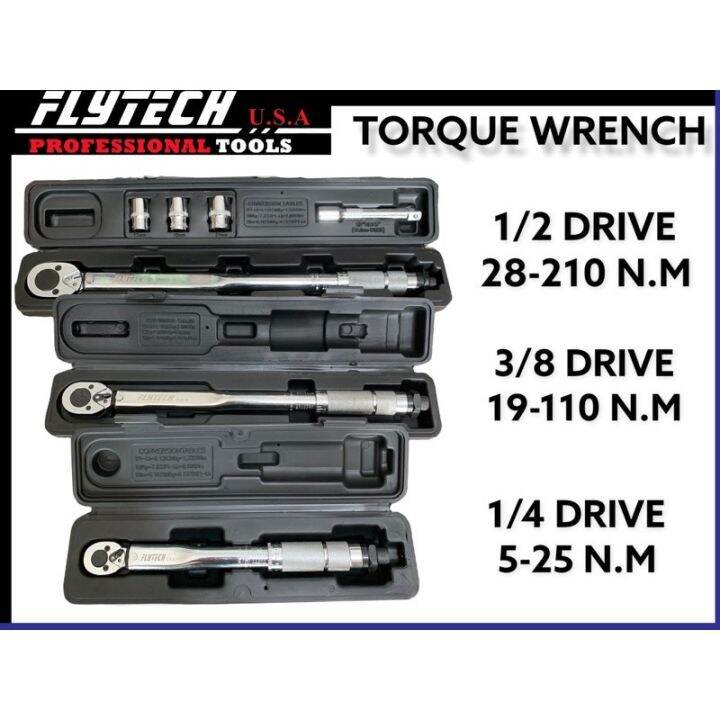 Torque wrench 1/2 Drive Flytech USA 🇺🇸 Professional 28210nm with 3