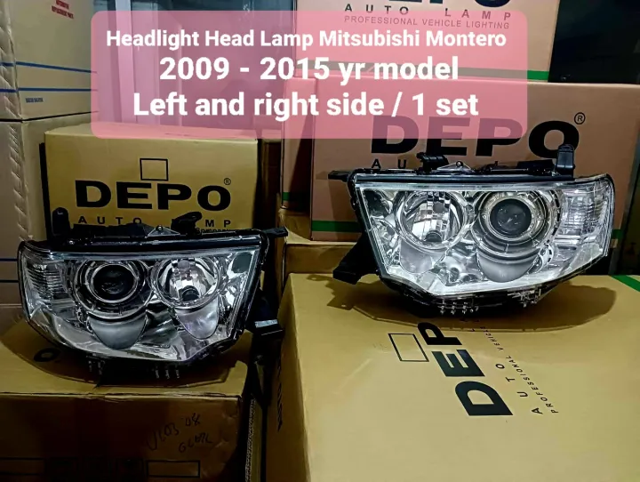 Headlight Head Lamp Mitsubishi Montero 2009 2015 yr model Left and