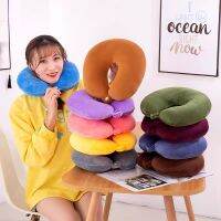 Soft touch neck U pillow หมอนรองคอสำหรับเดินทางในรถยนต์ที่สะดวกสบายและอ่อนนุ่ม