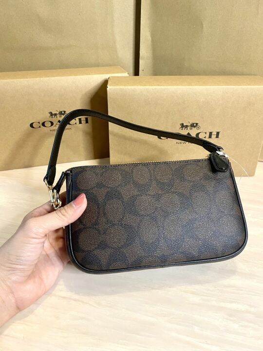 กระเป๋า-coach-outlet-แท้-รุ่น-c3308-nolita-19-in-signature-canvas-สีนำ้ตาลเข้ม