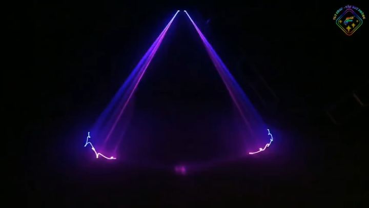 Đèn Laser Quét Tia 2 Cửa 7 Màu RGB Công Suất 1000mW Hiệu Ứng Tia ...