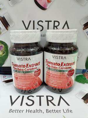 Vistra Tomato Extract Plus Beta-Carotene สารสกัดจากมะเขือเทศ (1 ขวด 30 เม็ด))