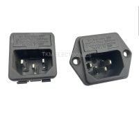 ปลักAC AS-08 เต้ารับ มีกล่องฟิวส์ แบบมีปีกขันน๊อต แบบไม่มีปีกขันน๊อต 10A250V