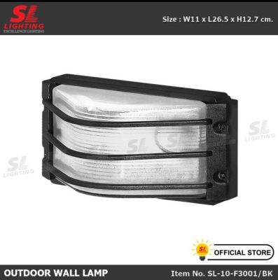 SL-10-F3001/BK โคมผนังนอกบ้าน
โคมไฟติดผนังภายนอก สีดำ สวยคลาสสิค SL-10-F3001/BK

Outdoor Wall Light E27 IP54 Outside Wall Lamp