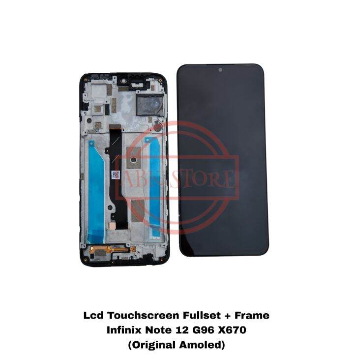 LCD TOUCHSCREEN INFINIX NOTE 12 G96 X670 FULLSET + FRAME ORIGINAL ...