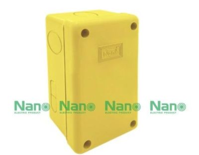 NANO กล่องกันน้ำพลาสติก สีเหลือง รุ่น NANO-201Y 60/กล่อง