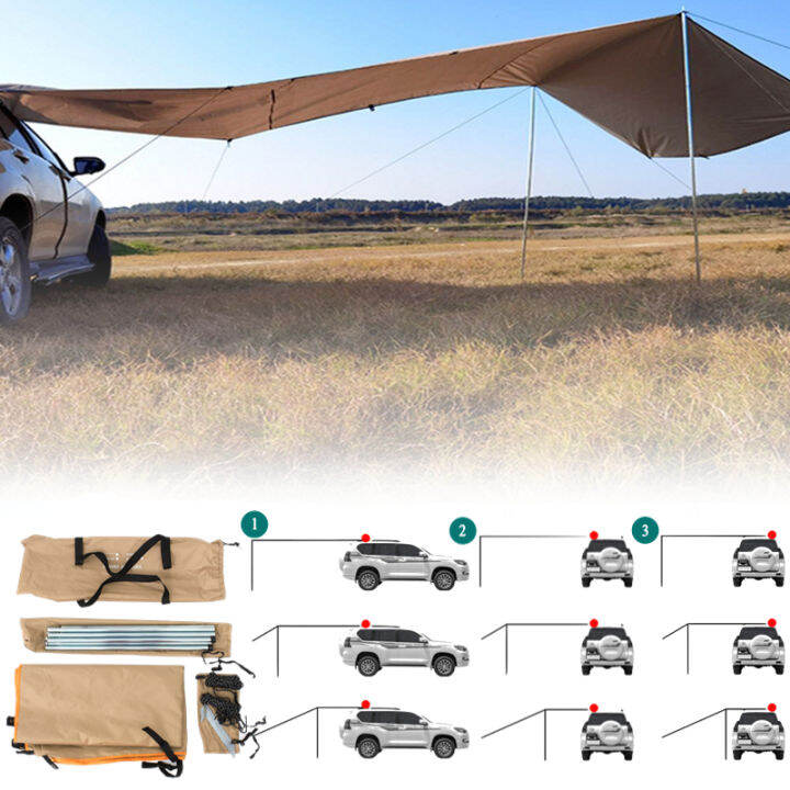 Portable Car Shelter Shade Camping Side Car Roof Top Tent AntiUV