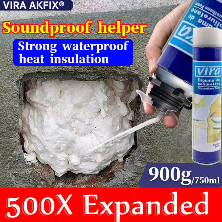【VIRA AKFIX】pu foam spray 750ML One click crack filling/safe and non