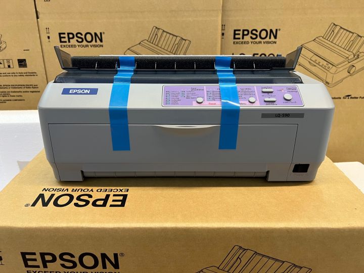 เครื่องปริ้นเตอร์-dot-matrix-new-epson-lq-590-สินค้าพร้อมจัดส่ง-ออกใบกำกับภาษีได้-รับประกันหัวพิมพ์-2-ปี-ตัวเครื่อง-1-ปี