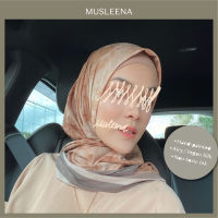 [MUSLEENA] THE FAMILY TREE SCARF . BROWN +6 More Colours . ผ้าพันคอ ผ้าคลุมผมสีแทน น้ำตาลอมส้ม ลายเพ้นท์ต้นไม้ ป่า น้ำ สถาปัตย์ฯของมุสลิมกรุงเทพ ลวดลายวาดมือ