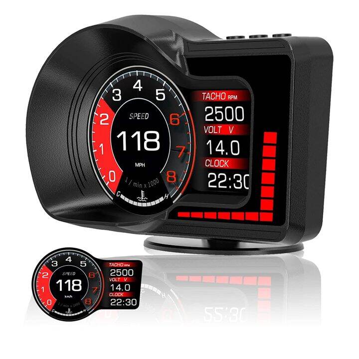 2023 F15 Car HUD Heads Up Display OBD2 Digital GPS Speedometer Gauge Universal Car Dashboard