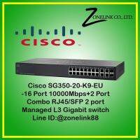 Cisco SG350-20-K9 - 16-Port 1000 Mbps + 2-Port Combo RJ45/SFP + 2-Port SFP Managed L3 Gigabit Switches