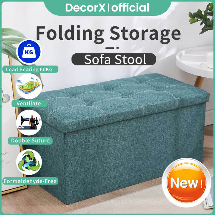DecorX Sofa Storage Stool Of Folding Storage Box Chair Foldable Storage