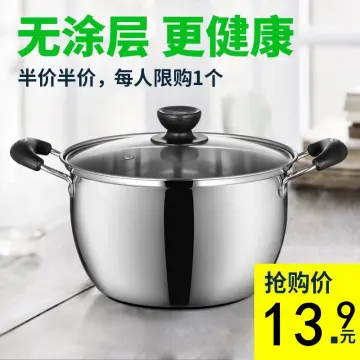 Non-stick Small Milk Pot Stainless Steel 304 Mini Thickened Soup Pot Double  Bottom Household Gas Stove Pot