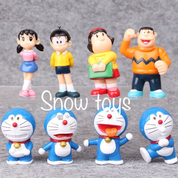 Mô hình Doraemon Doremon - Trọn bộ 8 Mô hình: Nobita Shizuka Jaian ...