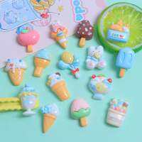 ส่งจากไทย 15 ชิ้น/เซ็ท เรซิ่น ไอติมคลายร้อน Ice Cream สำหรับตกแต่งโทรศัพท์ หวี กระจก เคสยาดม Jibbitz shoes Charm 3D