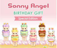 ของแท้ SONNY Angel 2017ชุดเค้กวันเกิดสีขาวสีชมพูช็อกโกแลตเค้กมิ้นท์มะนาว