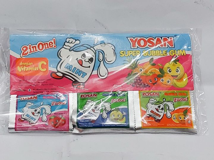 Permen Karet Bubble Gum Yosan Isi 24pc Jajan Jadul Lazada Indonesia