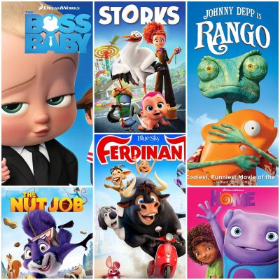 [DVD HD] หนังการ์ตูน 6 เรื่อง-6 แผ่น ☆Storks☆Boss Baby☆Home☆The Nut Job☆Ferdinand☆Rango #แพ็คสุดคุ้ม
(ดูพากย์ไทยได้-ซับไทยได้)