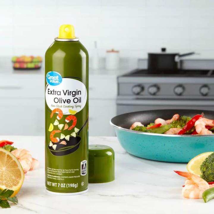 Great Value Extra Virgin Olive Oil NonStick Cooking Spray, 7 oz