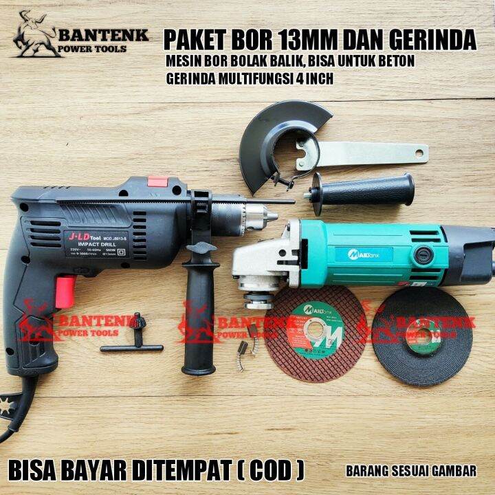 MESIN BOR 13MM DAN GERINDA. JLD TOOL 8013S DAN MAILTANK SH05. .MESIN ...