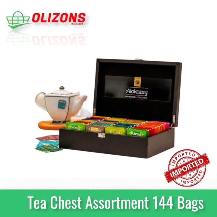 Limited Quantity • New Stock!!! Halal • Alokozay Wooden Tea Box 12