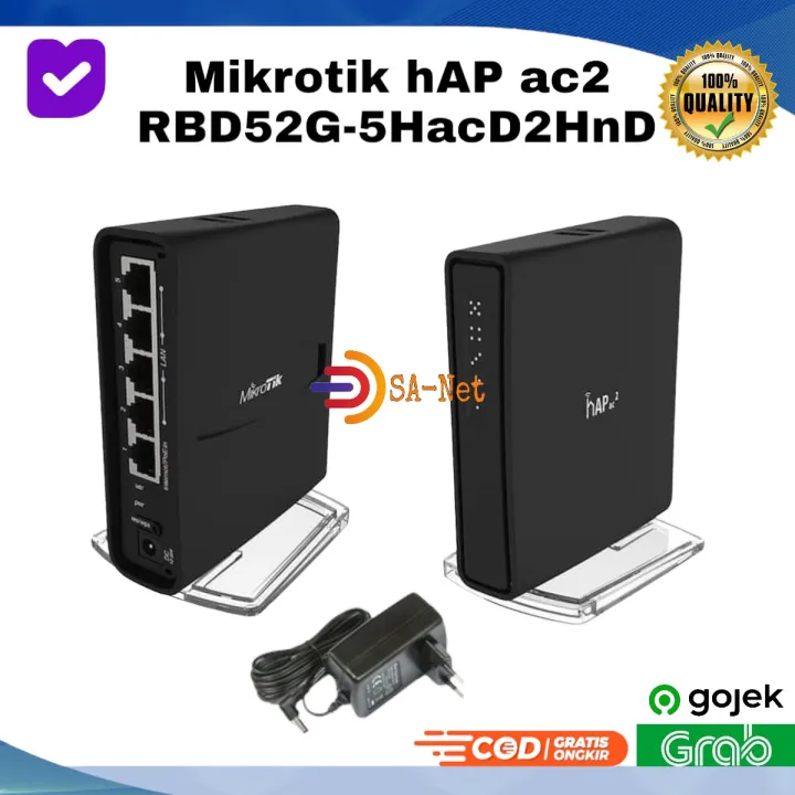 Mikrotik HAP AC2 RBD52G-5HACD2HND-TC Wireless Router Indoor | Lazada ...