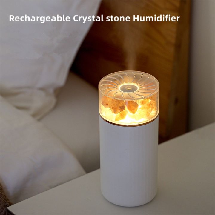 Portable Usb Air Humidifier Crystal Salt Stone Aroma Oil Diffuser